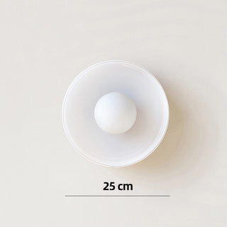Plafonnier de cuisine moderne - Luminaire rond en verre à montage encastré pour éclairage d'îlot