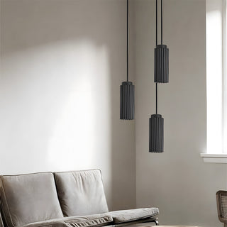 Nordic pendant lamp in long bar form over kitchen