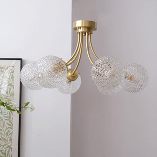 Metal large circle chandelier mid century living room light