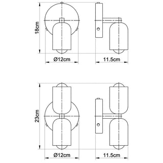 Modern metal decorative LED wall sconce — living room fixture