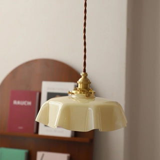 Suspension moderne à bord ruban de verre - Petite lampe romantique pour salon