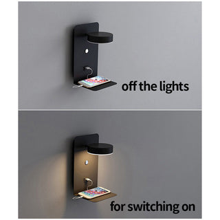 LED USB charger wall light warm glow — modern sconce