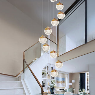 Acrylic pendant from below — Nordic shade modern hanging light