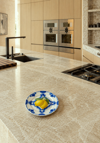 Greek Lemon-Motif Ceramic Decorative Plate