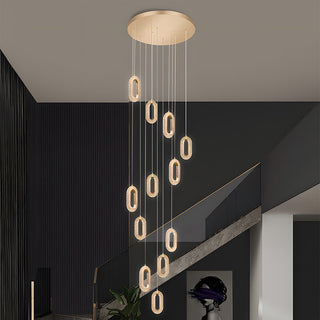 Modern zinc alloy pendant — Nordic LED living room ceiling lamp