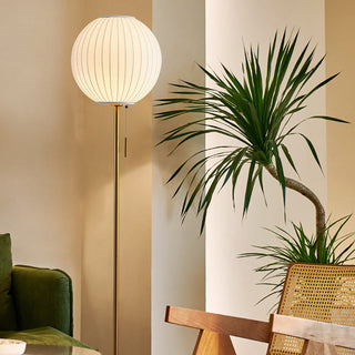 Classic silk white lamp side — elegant warm living room