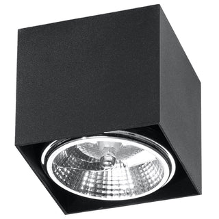 Black Cube Ceiling Light – Modern Geometric Indoor Fixture by Lumavera