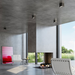 Black Cube Ceiling Light – Modern Geometric Indoor Fixture by Lumavera