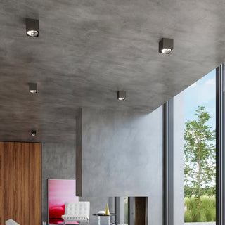 Black Cube Ceiling Light – Modern Geometric Indoor Fixture by Lumavera