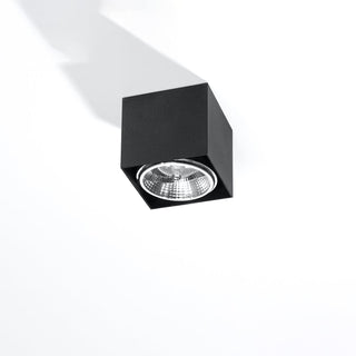 Plafonnier cube noir – Luminaire d'intérieur géométrique moderne par Lumavera
