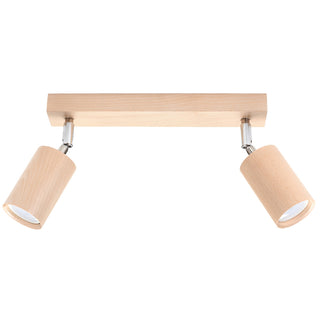 Plafonnier en bois naturel – Lampe réglable de style nordique pour salon