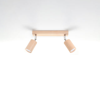 Plafonnier en bois naturel – Lampe réglable de style nordique pour salon