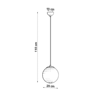 Suspension Globe en verre – Suspension en verre blanc avec finition or pour l'éclairage de salon