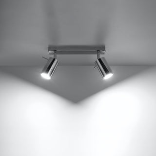 Chrome Ceiling Light – Modern Adjustable Living Room Lighting Fixture by Lumavera