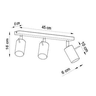 Plafonnier chromé | Luminaire moderne avec 3 spots orientables – Lumavera Lighting