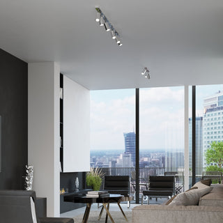 Plafonnier chromé | Luminaire moderne avec 3 spots orientables – Lumavera Lighting