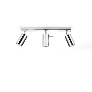 Plafonnier chromé | Luminaire moderne avec 3 spots orientables – Lumavera Lighting