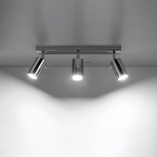 Plafonnier chromé | Luminaire moderne avec 3 spots orientables – Lumavera Lighting