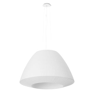Lustre en tissu blanc – Lampe en tissu plissé | Éclairage moderne pour salon