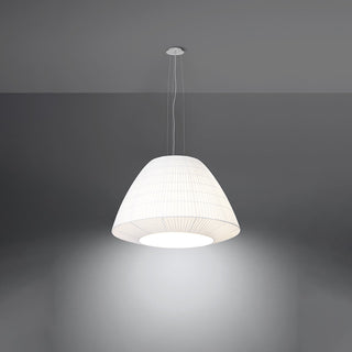 Lustre en tissu blanc – Lampe en tissu plissé | Éclairage moderne pour salon