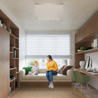 White Fabric Ceiling Light – Minimalist Modern Fixture With Soft Ambient Lighting