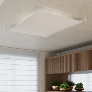 White Fabric Ceiling Light – Minimalist Modern Fixture With Soft Ambient Lighting