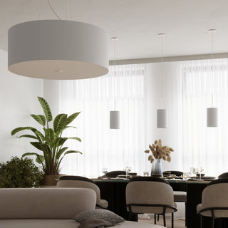 Plafonnier en tissu blanc – Luminaire moderne minimaliste avec éclairage ambiant doux