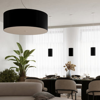 Plafonnier noir – Luminaire linéaire minimaliste pour l'éclairage du salon