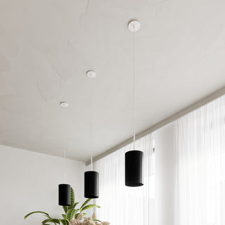 Plafonnier noir – Luminaire linéaire minimaliste pour l'éclairage du salon