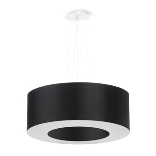 Lustre noir minimaliste – Plafonnier moderne | Éclairage élégant pour le salon