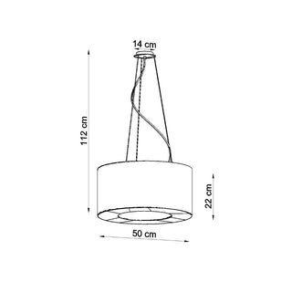 Lustre noir minimaliste – Plafonnier moderne | Éclairage élégant pour le salon
