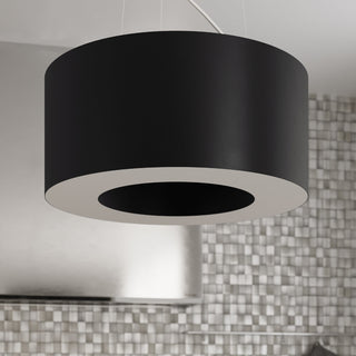 Lustre noir minimaliste – Plafonnier moderne | Éclairage élégant pour le salon
