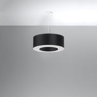 Lustre noir minimaliste – Plafonnier moderne | Éclairage élégant pour le salon
