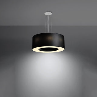 Lustre noir minimaliste – Plafonnier moderne | Éclairage élégant pour le salon