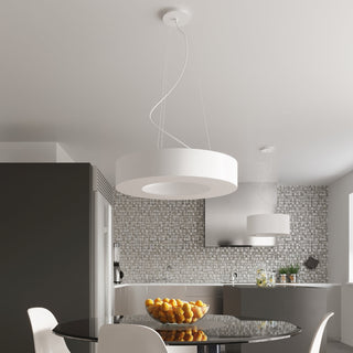 Lustre blanc minimaliste – Plafonnier moderne pour l'éclairage de salon