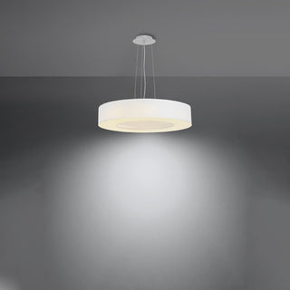 Lustre blanc minimaliste – Plafonnier moderne pour l'éclairage de salon