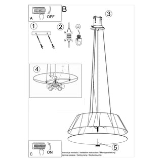 Lustre blanc minimaliste – Plafonnier moderne pour l'éclairage du salon