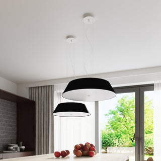 Plafonnier en tissu noir – Plafonnier minimaliste | Éclairage chaleureux pour salon