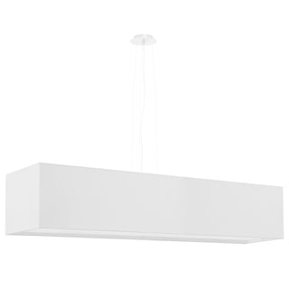 Lustre rectangulaire blanc – Éclairage de salon moderne | Suspension minimaliste