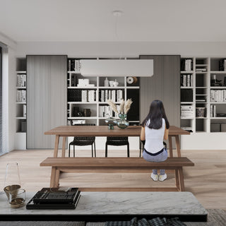 Lustre rectangulaire blanc – Éclairage de salon moderne | Suspension minimaliste