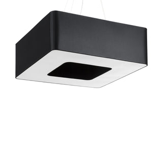Lustre Carré Noir – Suspension Minimaliste Moderne pour Éclairage de Salon