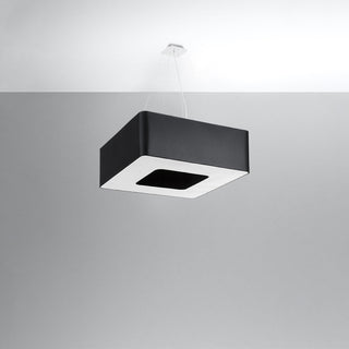 Lustre Carré Noir – Suspension Minimaliste Moderne pour Éclairage de Salon