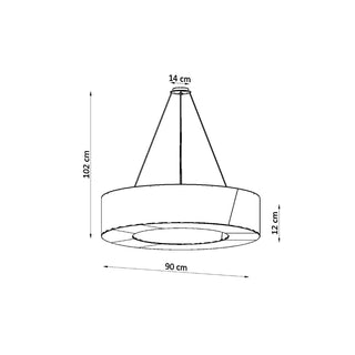 Lustre noir minimaliste – Plafonnier rond moderne | Éclairage de salon