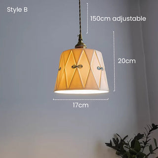 Classic white ceramic pendant — dining room ceiling hanging lamp