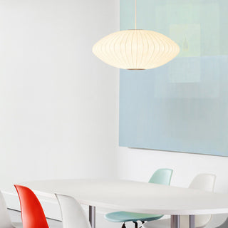 Modern saucer pendant casting directional kitchen glow