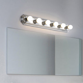 Silver Nordic metal vanity wall lamp ambient — bathroom sconce