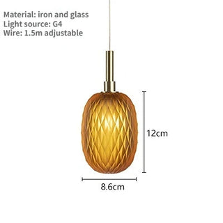 Stained glass pendant from above — ball iron frame hanging lamp