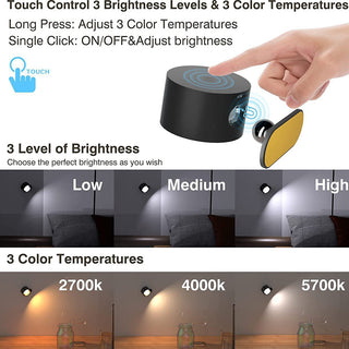 Applique murale LED rotative - Mini spot orientable moderne avec rotation à 360°