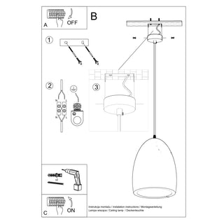 White Ceramic Pendant Light – Modern Pendant Lamp for Dining Room Lighting