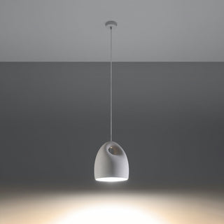 White Ceramic Pendant Light – Modern Pendant Lamp for Dining Room Lighting